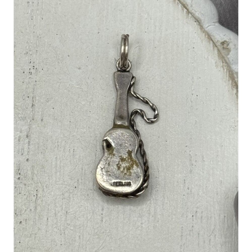 Spanish Guitar Sterling Silver 925 Charm 2.88G / 1.1in - Picture 2 of 5